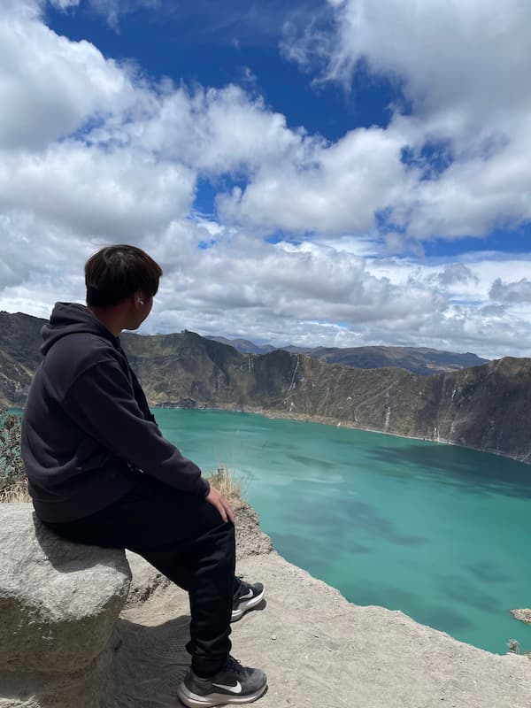 킬로토아 호수에서 블로거