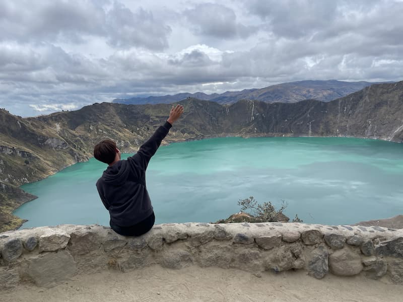 킬로토아 호수에서 블로거