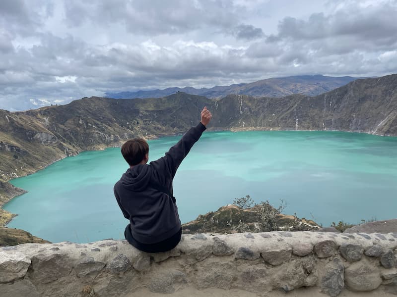 킬로토아 호수에서 블로거