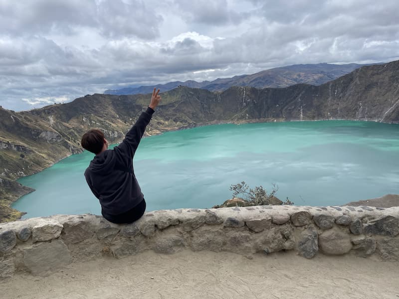 킬로토아 호수에서 블로거