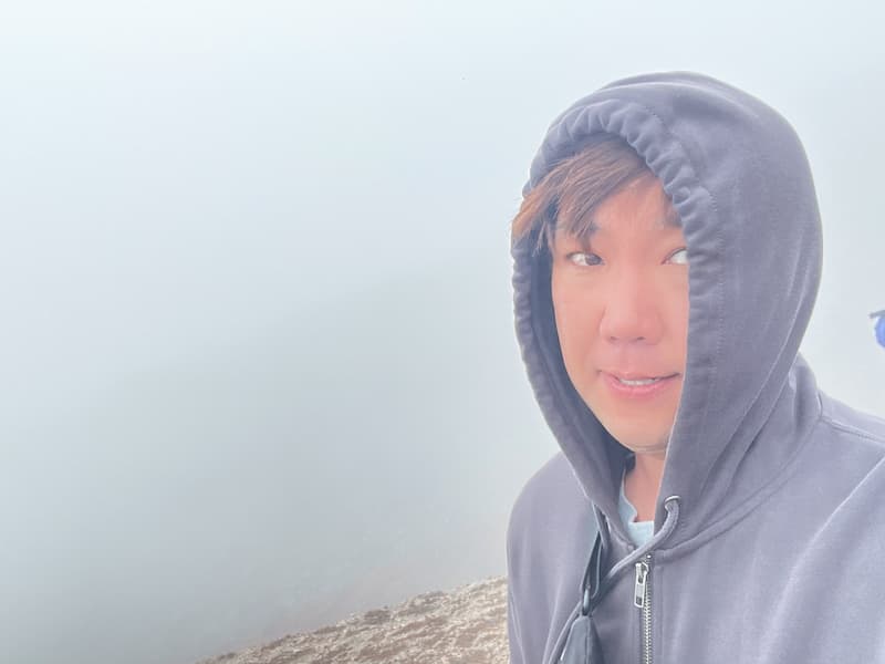 Blogger hiking on Cotopaxi Volcano