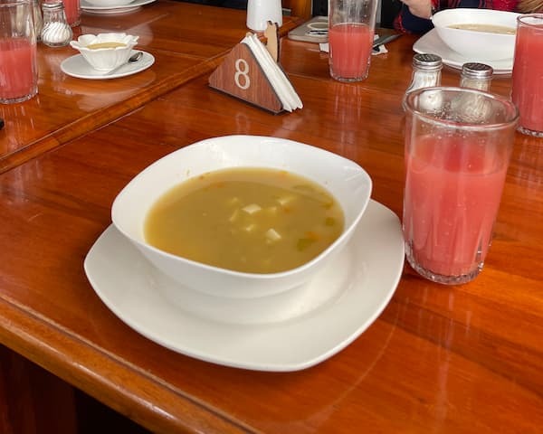 Soup with juice