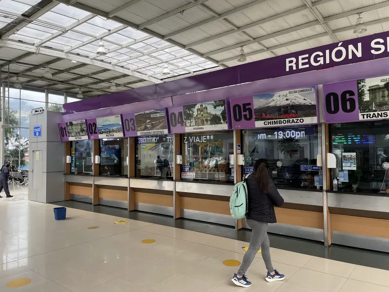 리오밤바 고속버스 회사 매표소