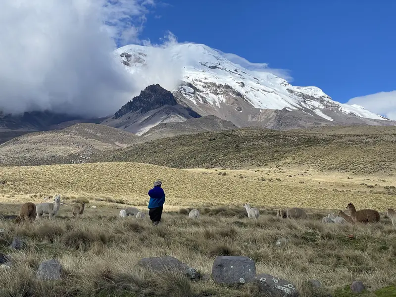 원주민과 침보라소 화산