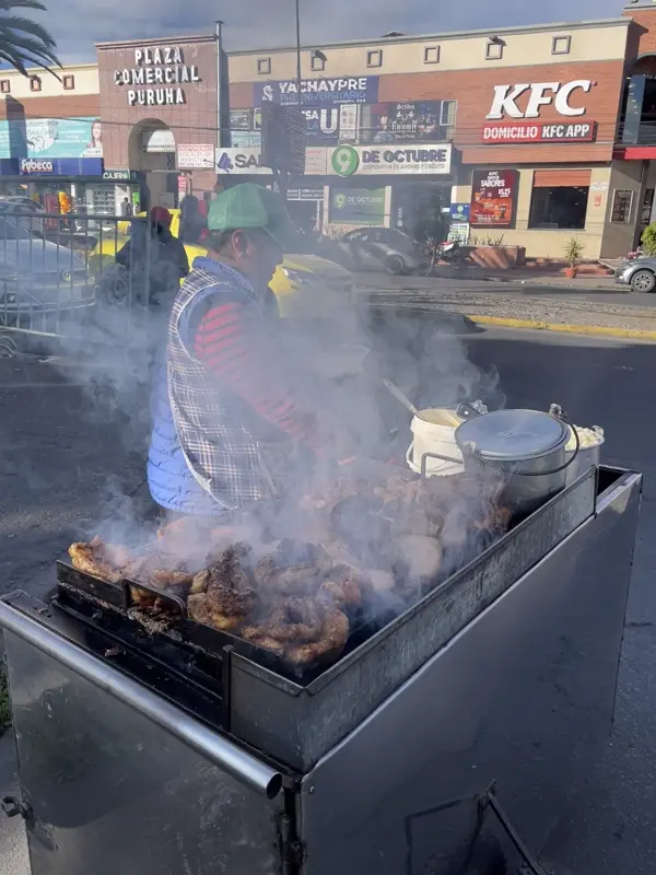 리오밤바 버스터미널 옆 곱창 노점