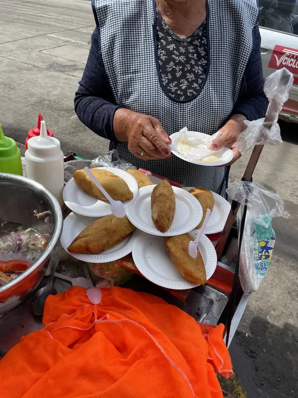 파피타스 레예나스를 파는 노점